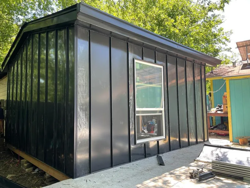 Black standing seam metal wall panels for Metal Roof Installation in Union Park