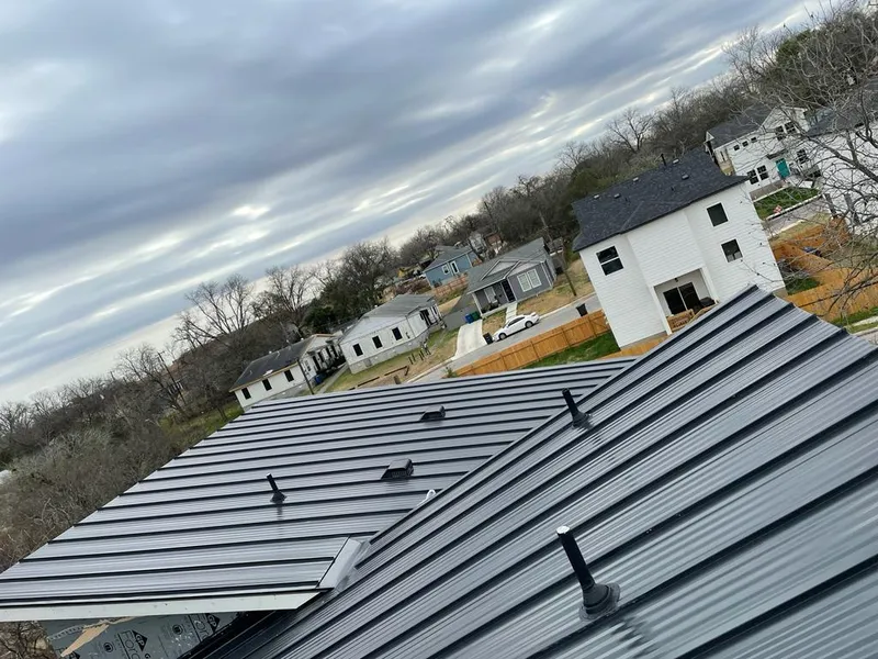 Standing seam metal roof panels with vents for Skylight Repair in Union Park